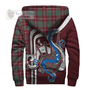 Crawford Modern Tartan Sherpa Hoodie with Epic Bagpipe Style