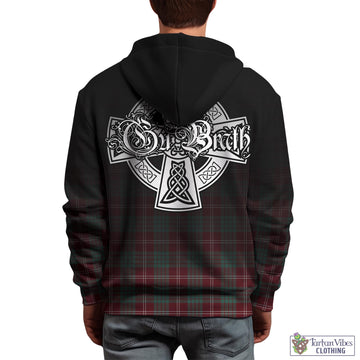 Crawford Modern Tartan Hoodie Featuring Alba Gu Brath Family Crest Celtic Inspired