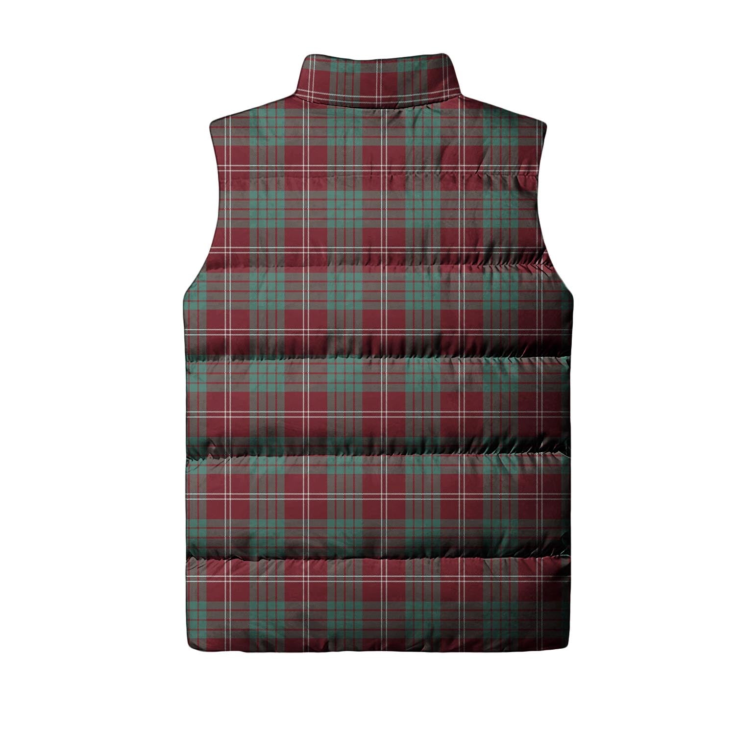 Crawford Modern Tartan Sleeveless Puffer Jacket with Family Crest - Tartanvibesclothing