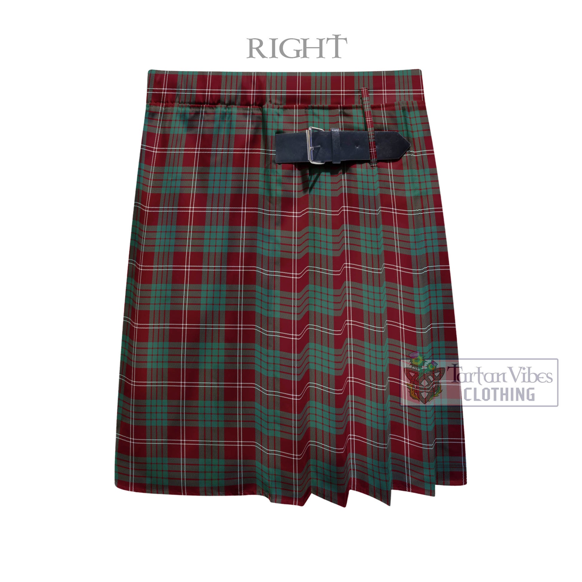 Tartan Vibes Clothing Crawford Modern Tartan Men's Pleated Skirt - Fashion Casual Retro Scottish Style