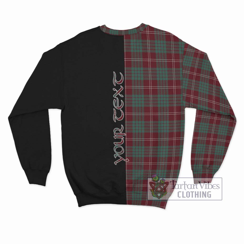 Tartan Vibes Clothing Crawford Modern Tartan Sweatshirt with Family Crest and Half Of Me Style