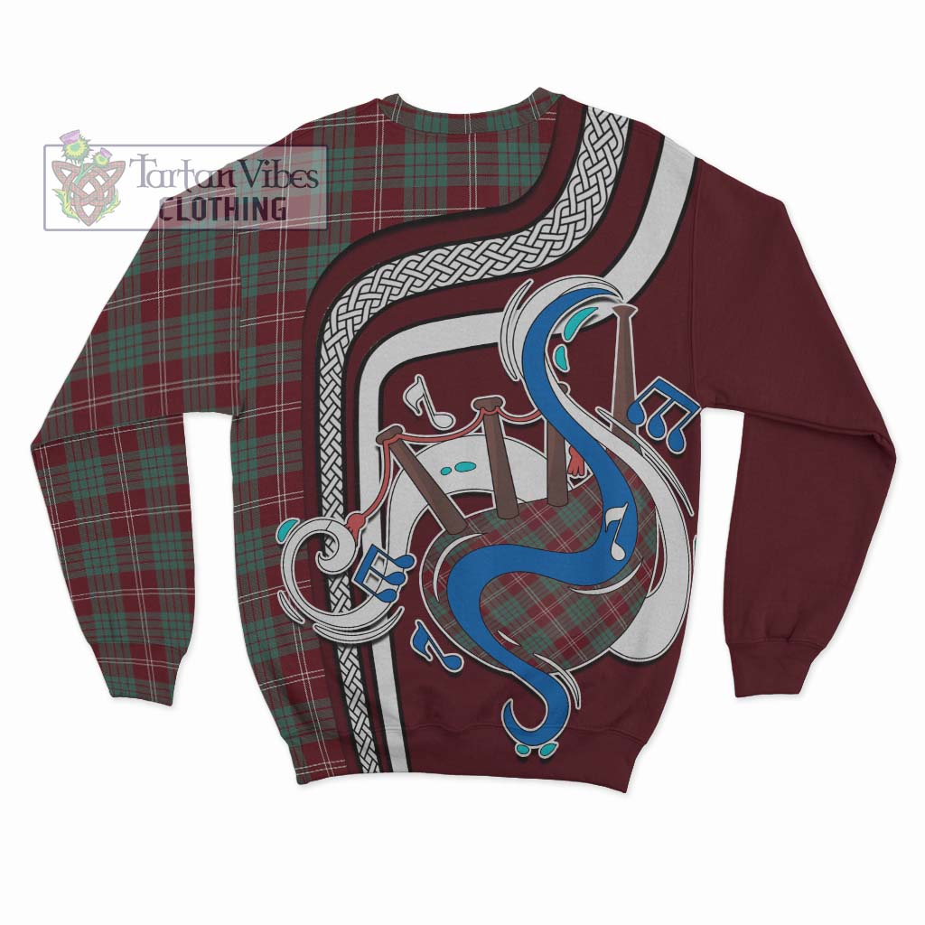 Tartan Vibes Clothing Crawford Modern Tartan Sweatshirt with Epic Bagpipe Style