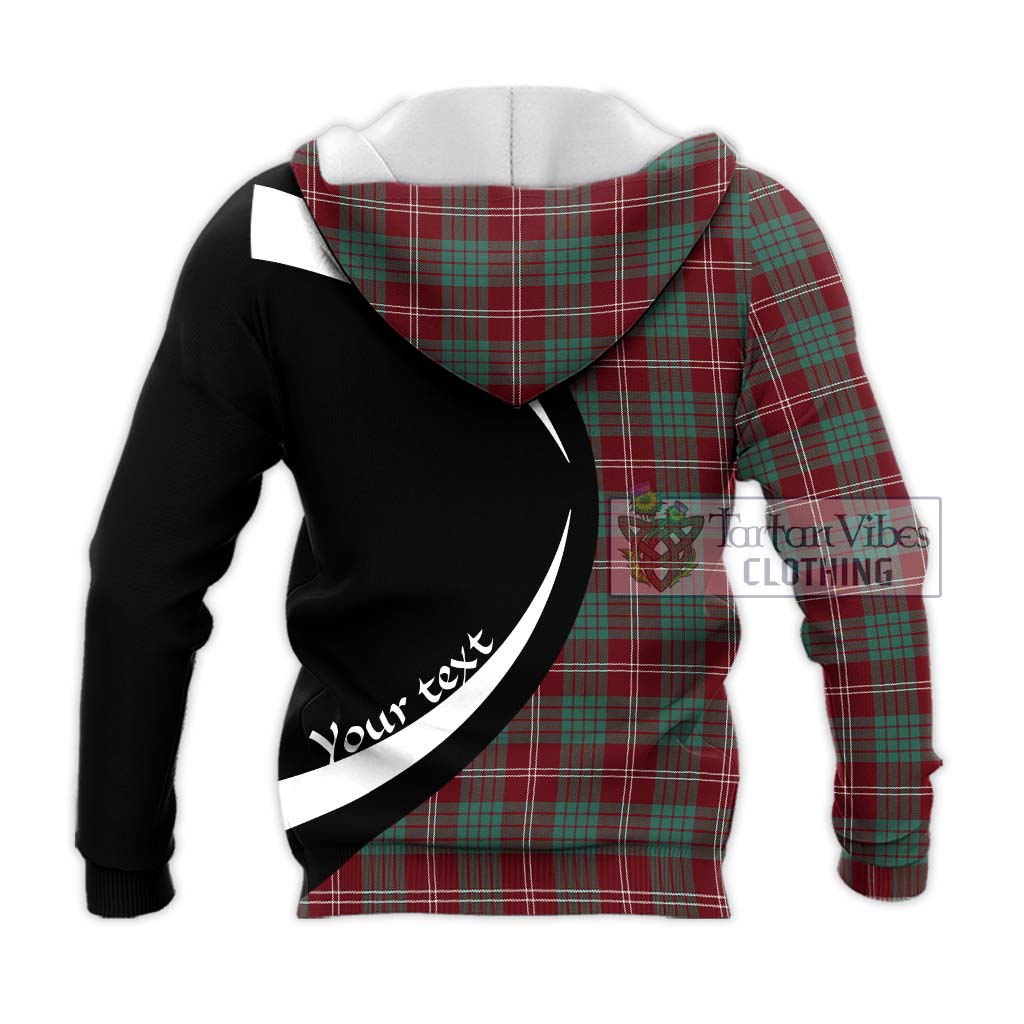 Tartan Vibes Clothing Crawford Modern Tartan Knitted Hoodie with Family Crest Circle Style