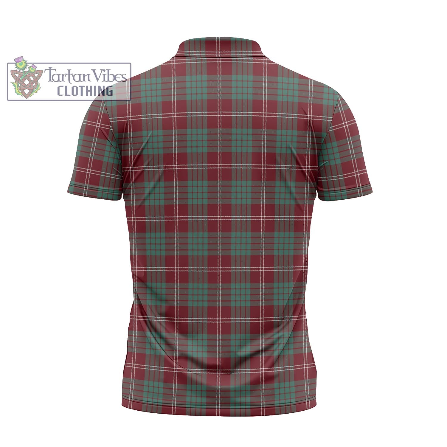 Tartan Vibes Clothing Crawford Modern Tartan Zipper Polo Shirt with Family Crest