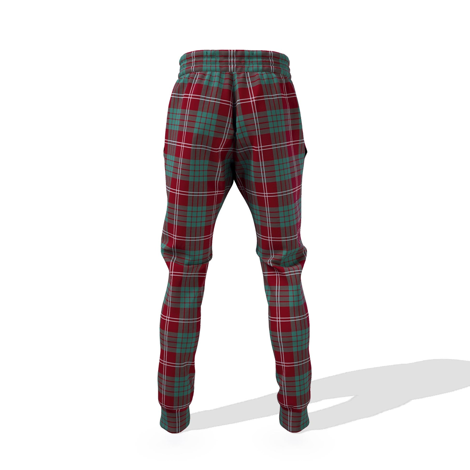 Crawford Modern Tartan Joggers Pants with Family Crest 6XL - Tartan Vibes Clothing