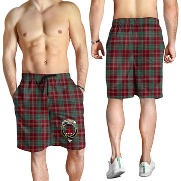 Crawford Modern Tartan Mens Shorts with Family Crest