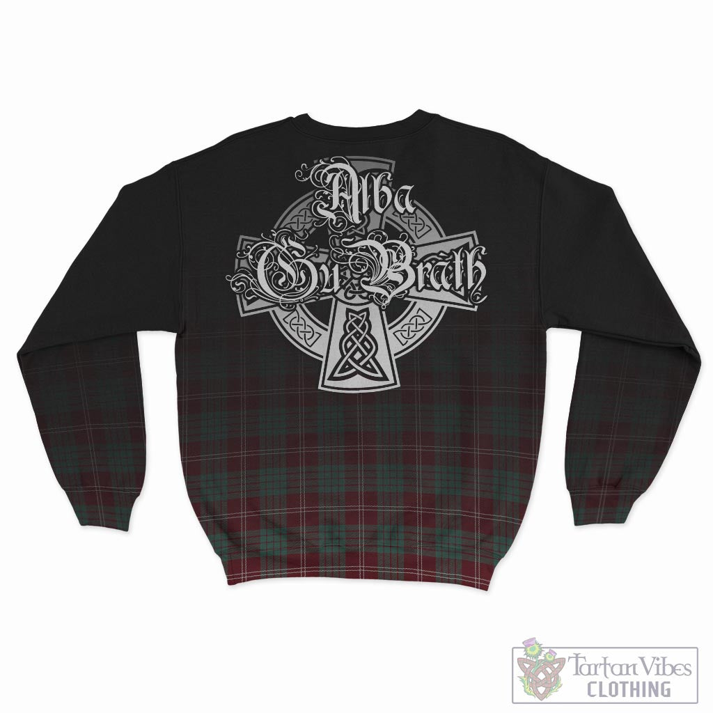 Tartan Vibes Clothing Crawford Modern Tartan Sweatshirt Featuring Alba Gu Brath Family Crest Celtic Inspired