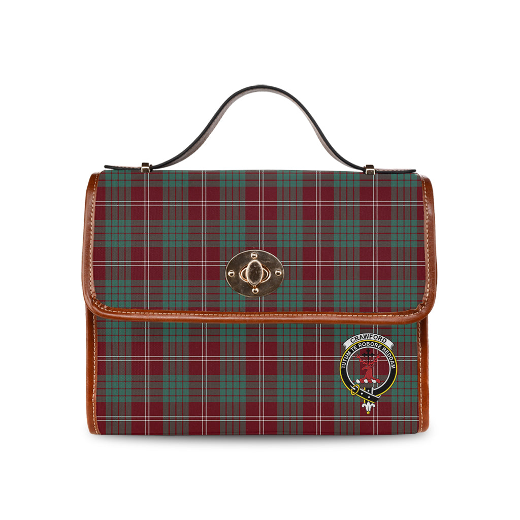 crawford-modern-tartan-leather-strap-waterproof-canvas-bag-with-family-crest