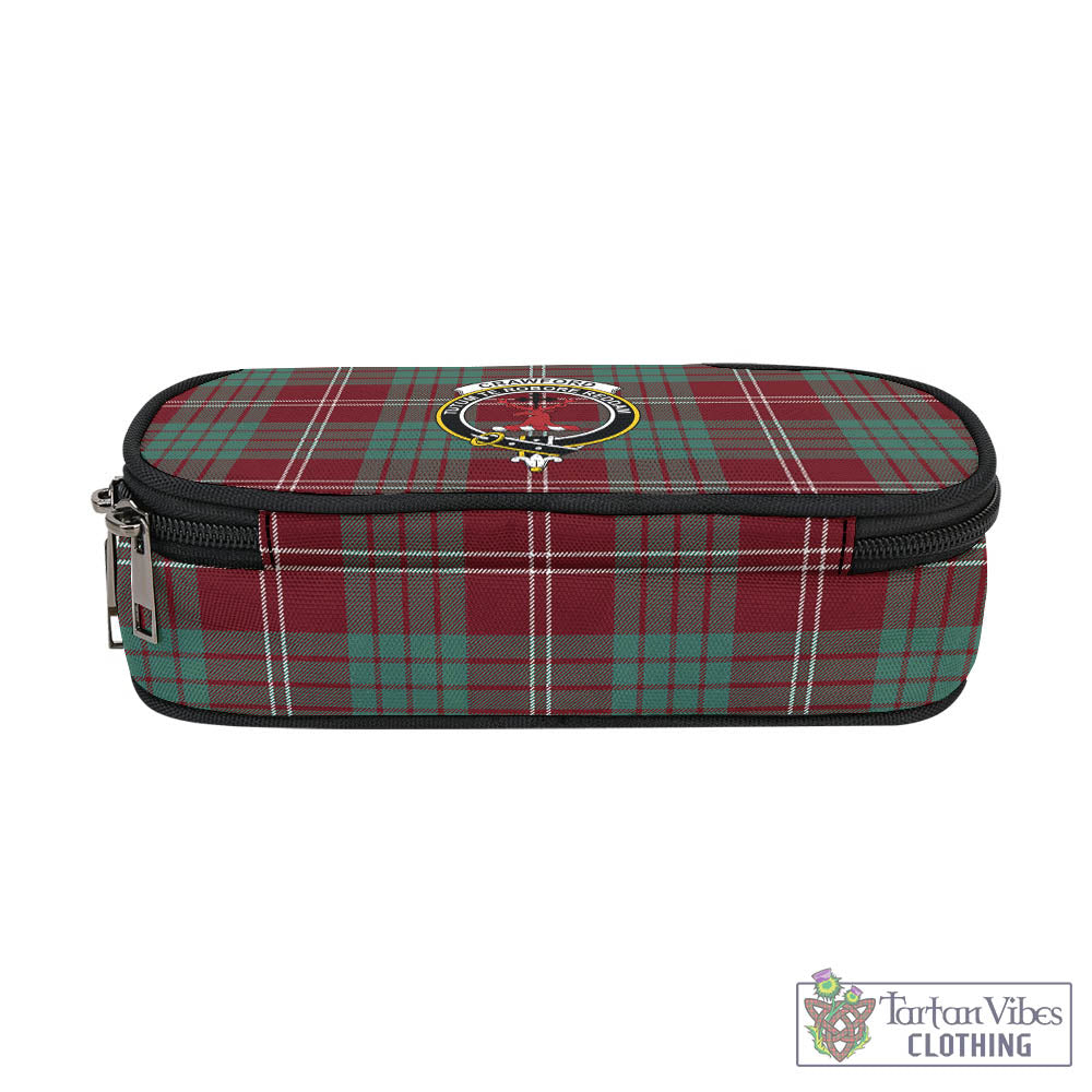 Tartan Vibes Clothing Crawford Modern Tartan Pen and Pencil Case with Family Crest