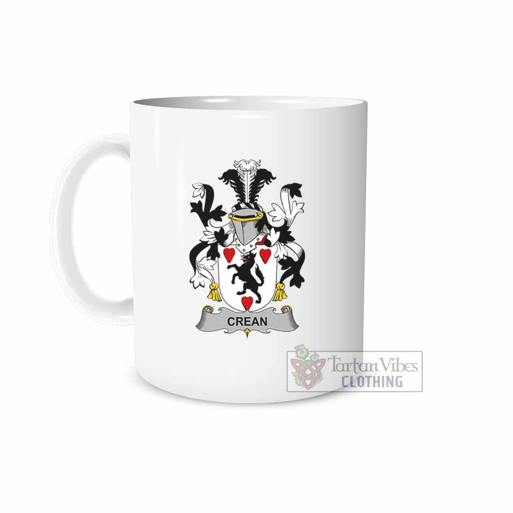 Tartan Vibes Clothing Crean Irish Clan Coat of Arms Ceramic Mug