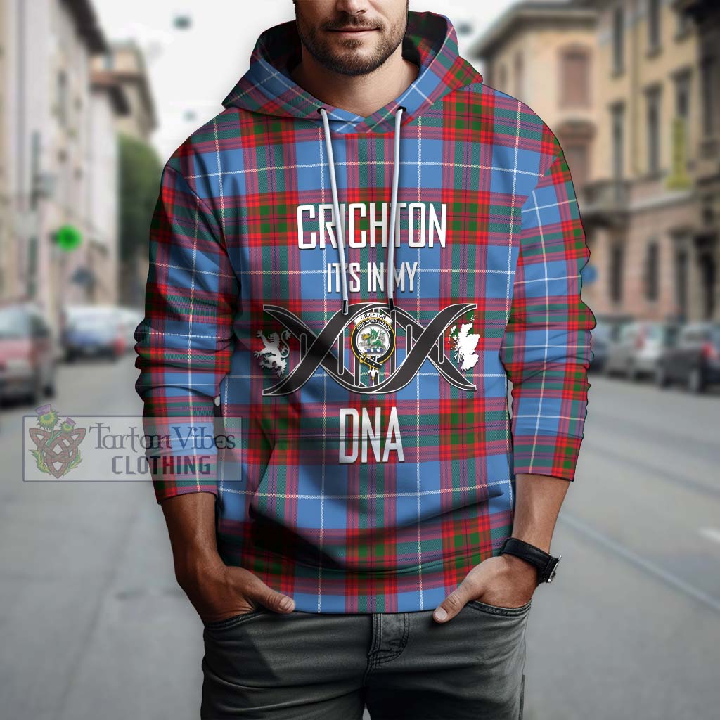 Tartan Vibes Clothing Crichton Tartan Hoodie with Family Crest DNA In Me Style