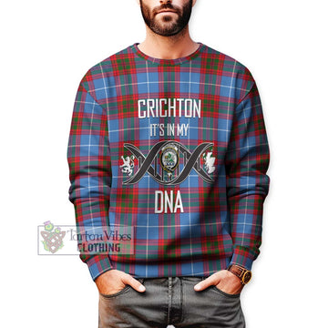 Crichton (Crighton) Tartan Sweatshirt with Family Crest DNA In Me Style