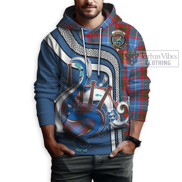 Crichton (Crighton) Tartan Hoodie with Epic Bagpipe Style