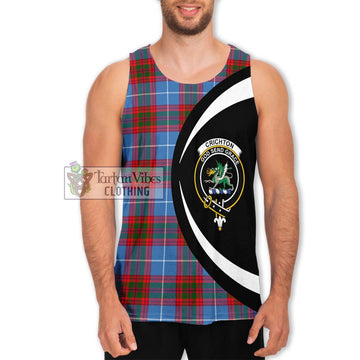 Crichton (Crighton) Tartan Men's Tank Top with Family Crest Circle Style