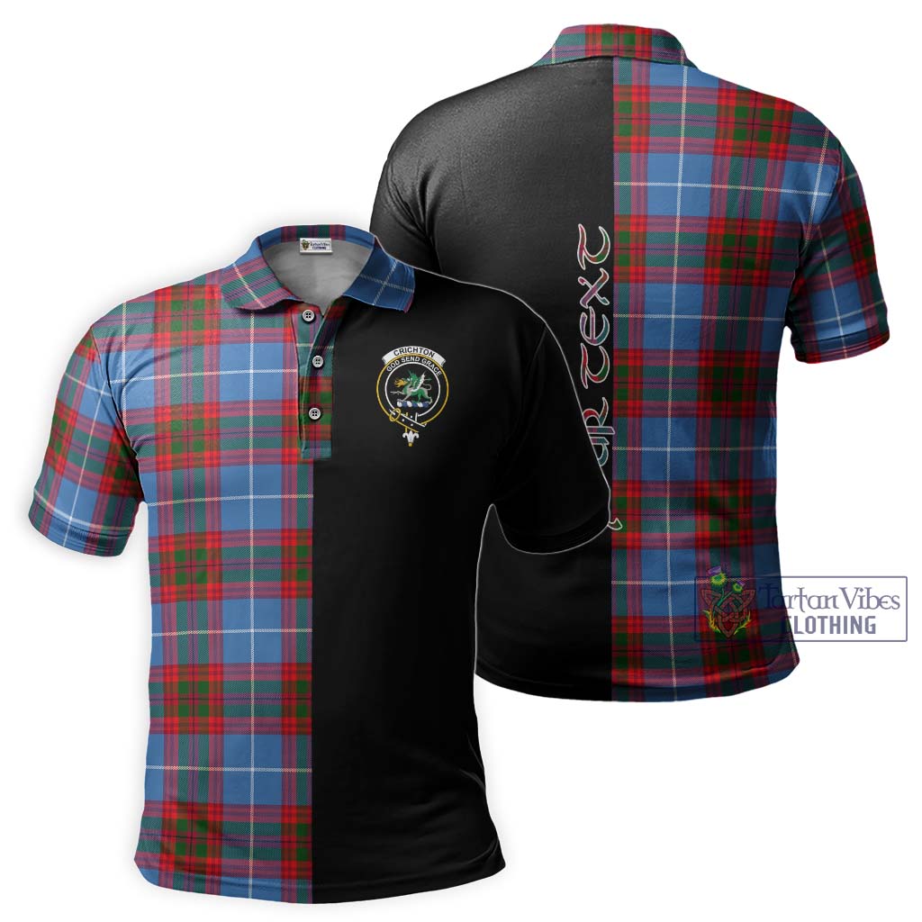 Tartan Vibes Clothing Crichton Tartan Polo Shirt with Family Crest and Half Of Me Style