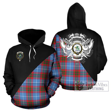 Crichton (Crighton) Tartan Hoodie with Family Crest and Military Logo Style