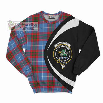 Crichton (Crighton) Tartan Sweatshirt with Family Crest Circle Style