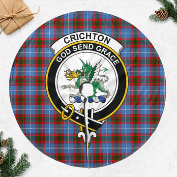 Crichton (Crighton) Tartan Christmas Tree Skirt with Family Crest