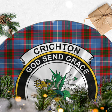 Crichton (Crighton) Tartan Christmas Tree Skirt with Family Crest