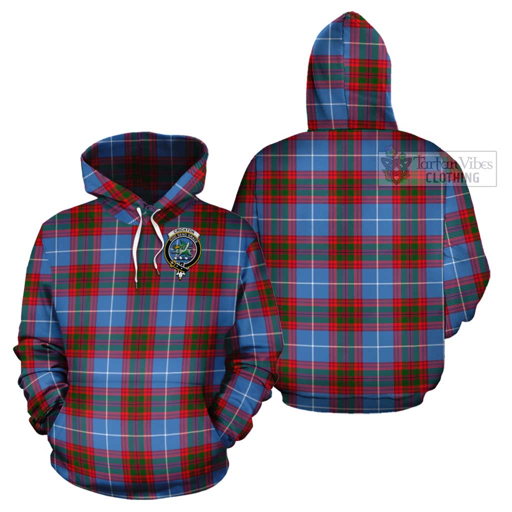 Tartan Vibes Clothing Crichton Tartan Cotton Hoodie with Family Crest