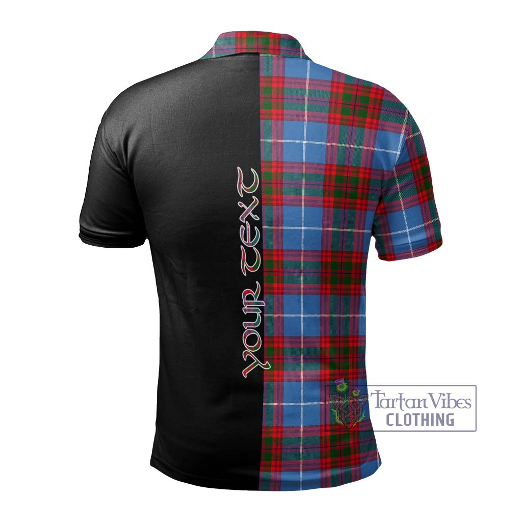 Tartan Vibes Clothing Crichton Tartan Polo Shirt with Family Crest and Half Of Me Style