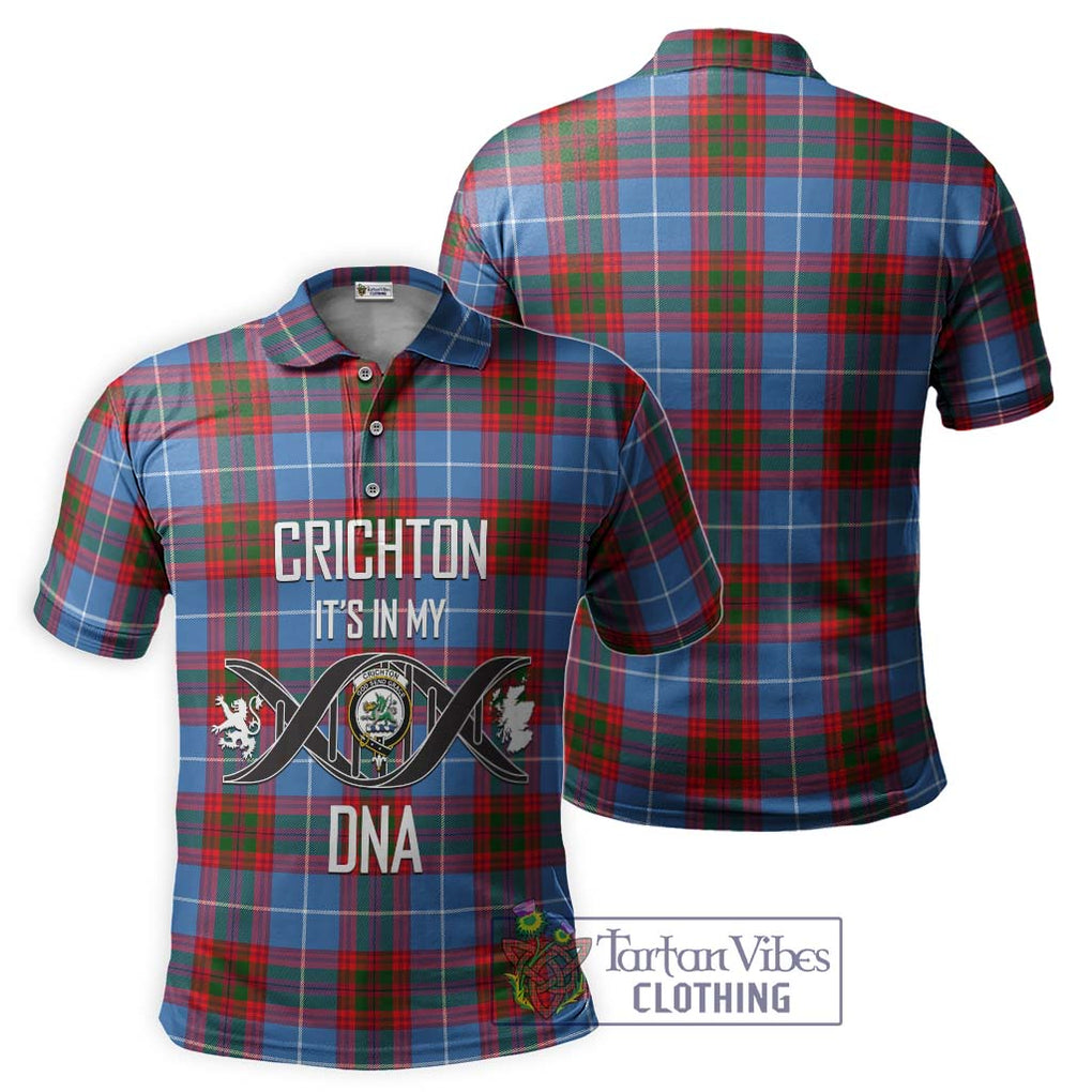 Crichton (Crighton) Tartan Polo Shirt with Family Crest DNA In Me Style - Tartanvibesclothing Shop