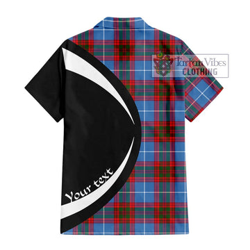 Crichton (Crighton) Tartan Short Sleeve Button Up with Family Crest Circle Style