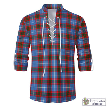 Crichton Tartan Men's Scottish Traditional Jacobite Ghillie Kilt Shirt