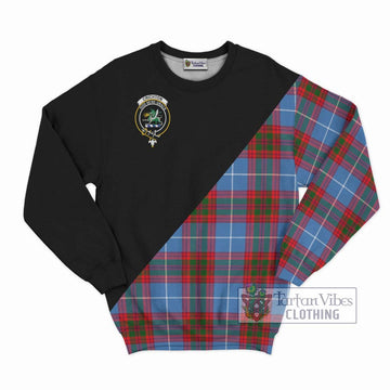 Crichton (Crighton) Tartan Sweatshirt with Family Crest and Military Logo Style