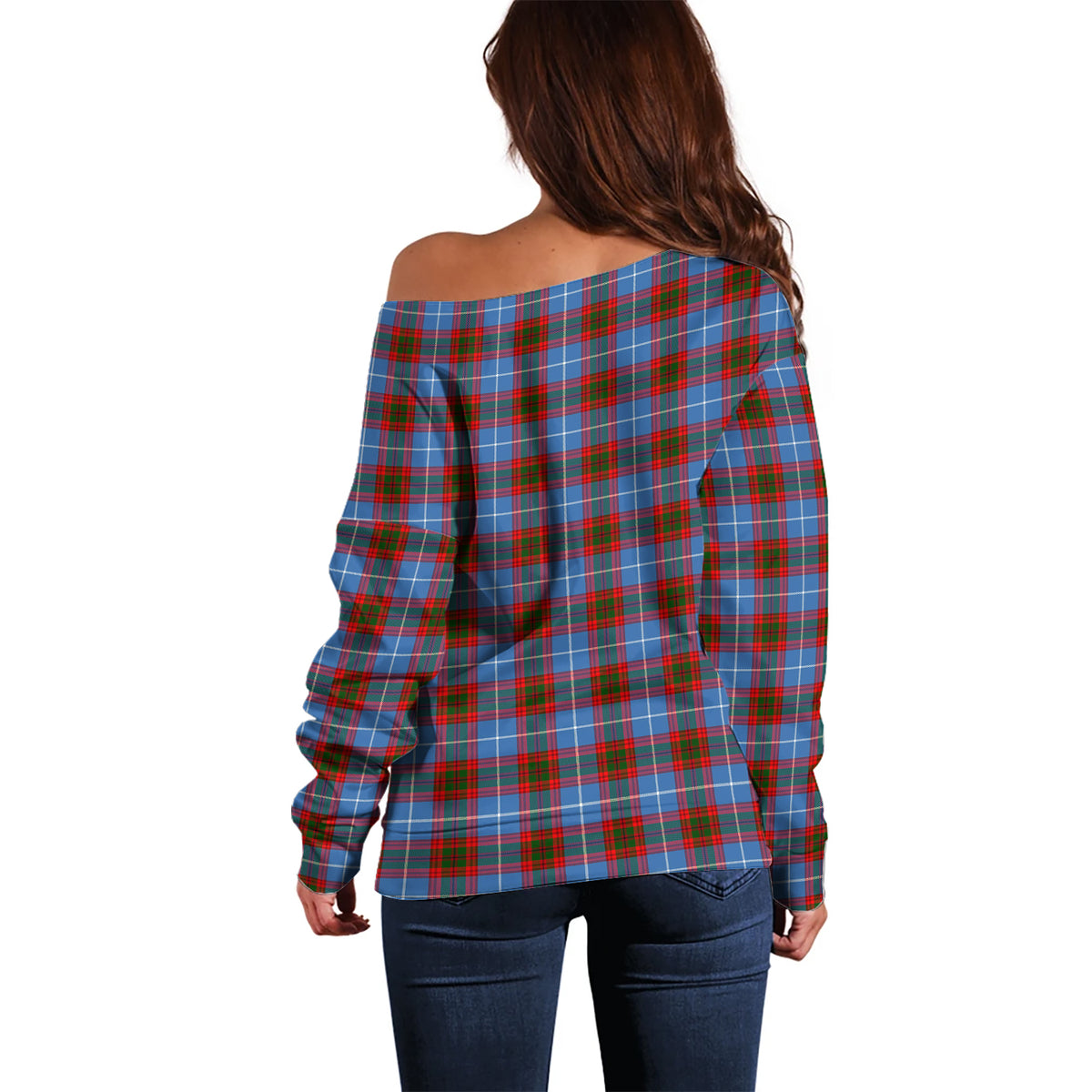 Crichton (Crighton) Tartan Off Shoulder Women Sweater - Tartan Vibes Clothing