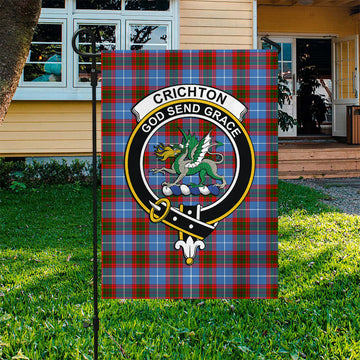 Crichton (Crighton) Tartan Flag with Family Crest