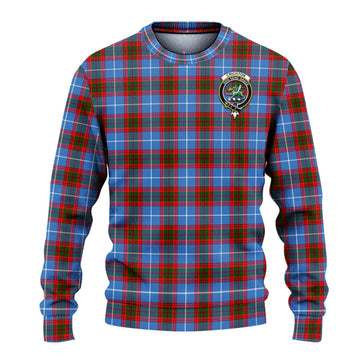 Crichton Tartan Knitted Sweater with Family Crest