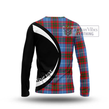 Crichton (Crighton) Tartan Long Sleeve T-Shirt with Family Crest Circle Style - Tartan Vibes Clothing