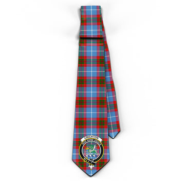 Crichton (Crighton) Tartan Classic Necktie with Family Crest