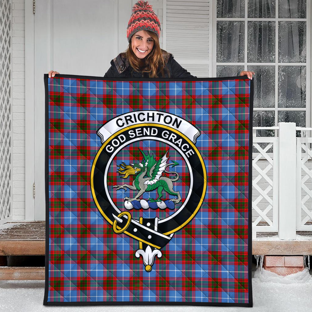 crichton-tartan-quilt-with-family-crest