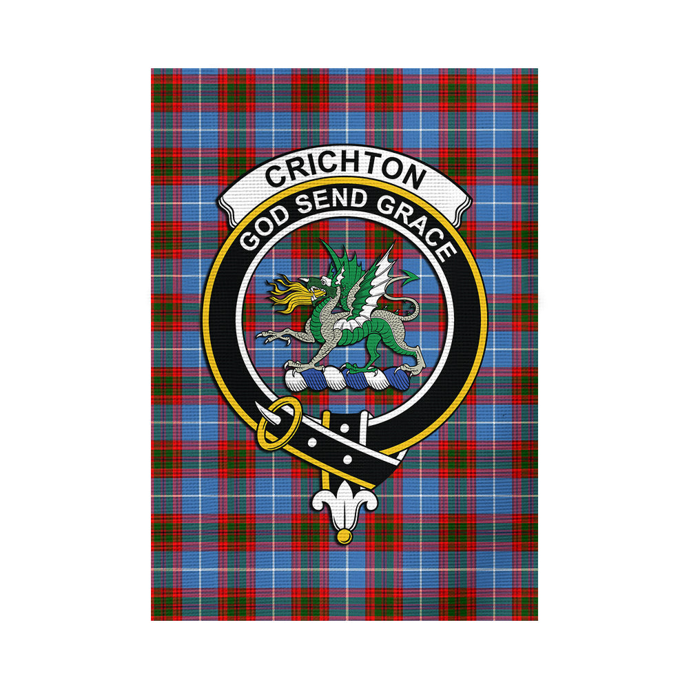 crichton-tartan-flag-with-family-crest