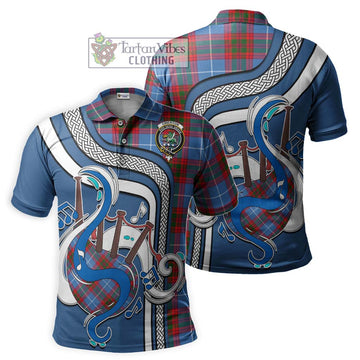 Crichton (Crighton) Tartan Polo Shirt with Epic Bagpipe Style