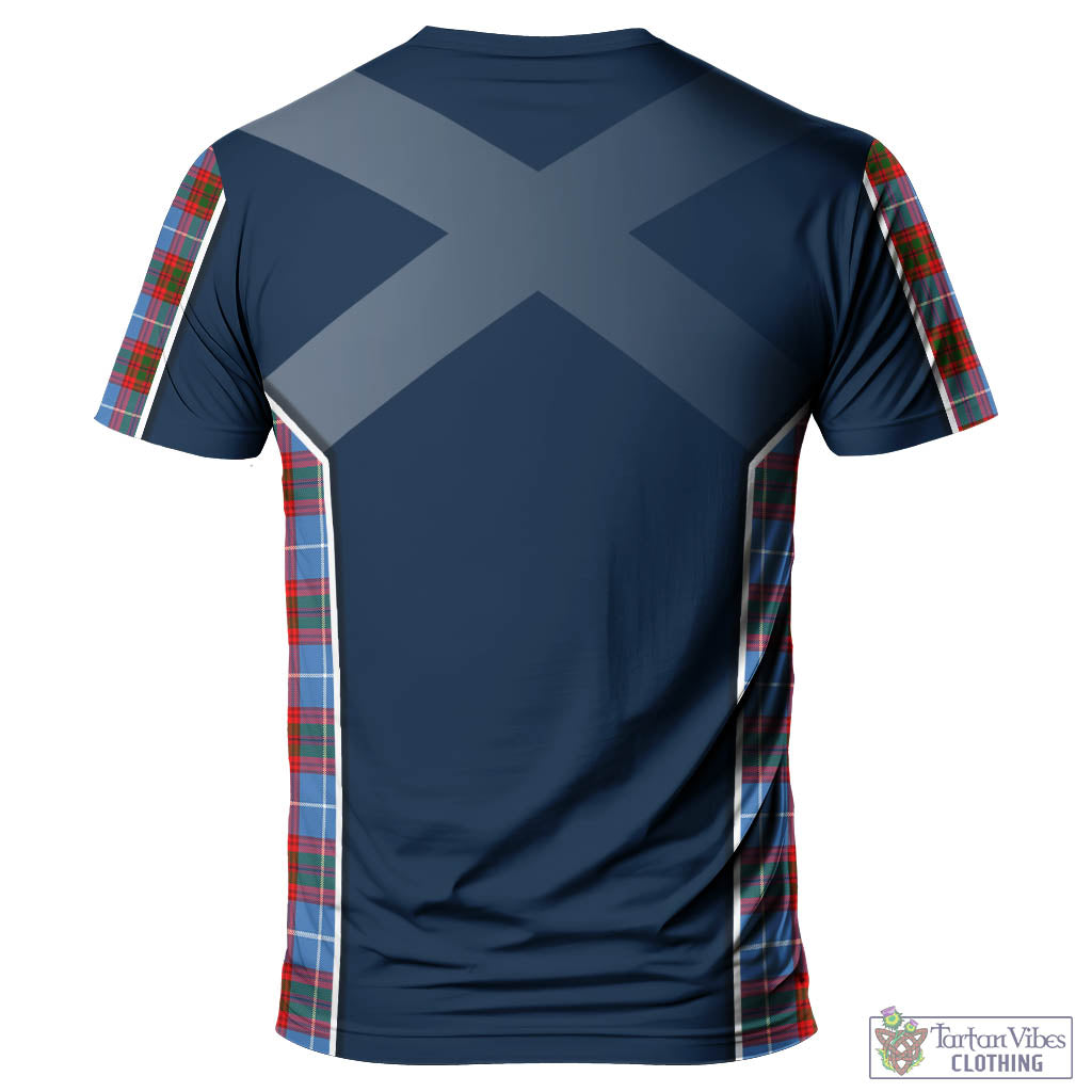 Tartan Vibes Clothing Crichton Tartan T-Shirt with Family Crest and Lion Rampant Vibes Sport Style