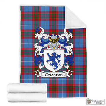 Crichton (Crighton) Tartan Blanket with Coat of Arms