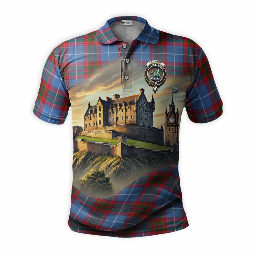 Crichton (Crighton) Tartan Family Crest Polo Shirt with Scottish Ancient Castle Style Kid - Tartan Vibes Clothing