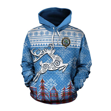 Crichton (Crighton) Clan Christmas Cotton Hoodie Celtic Reindeer Style