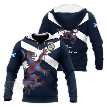 Crichton (Crighton) Tartan Lion Rampant Knitted Hoodie Proudly Display Your Heritage with Alba Gu Brath and Clan Name