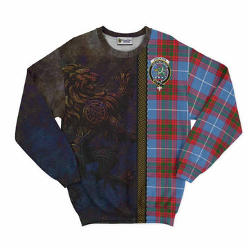 Crichton (Crighton) Tartan Family Crest Sweatshirt Alba Gu Brath Be Brave Lion Ancient Style Unisex - Tartan Vibes Clothing