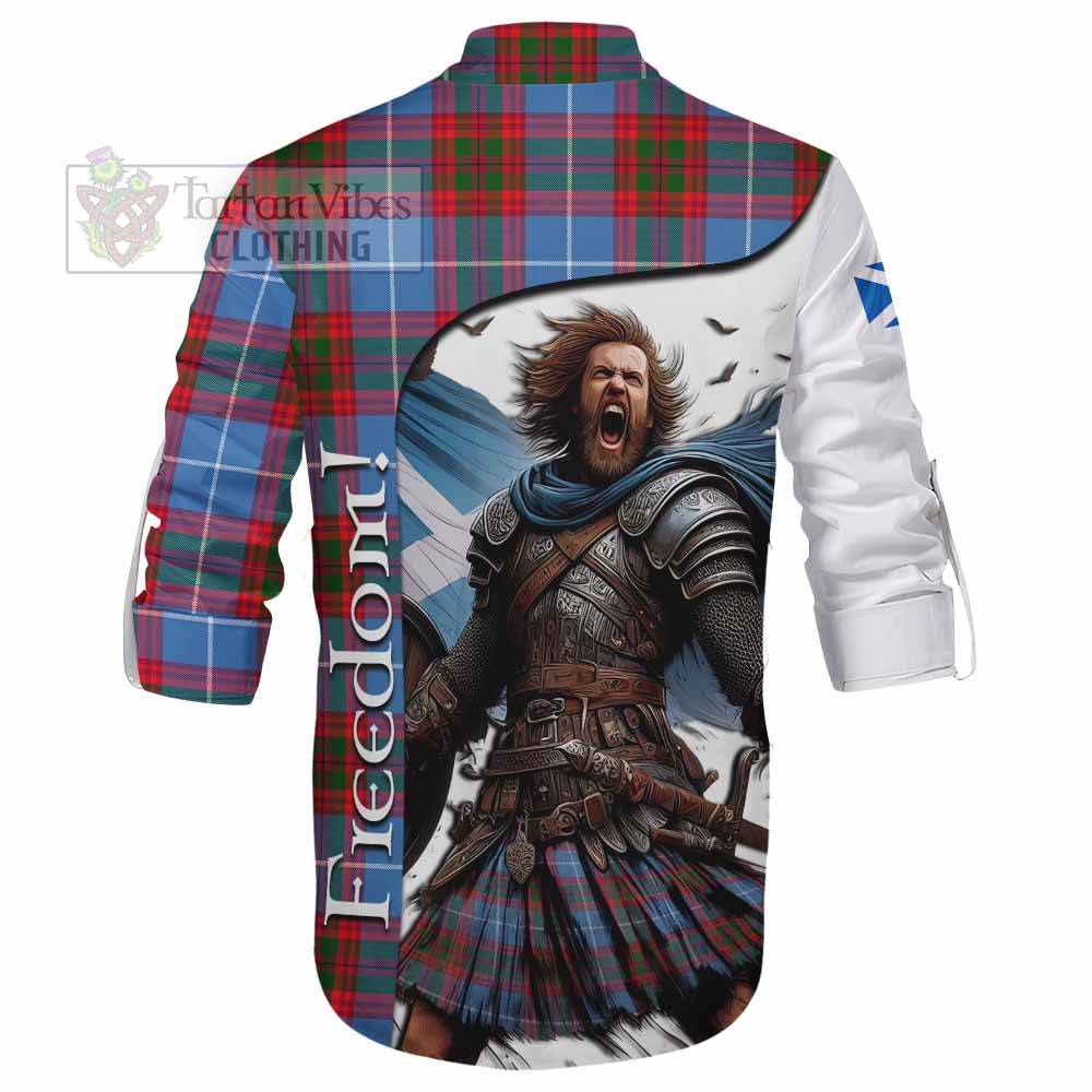 Tartan Vibes Clothing Crichton (Crighton) Crest Tartan Ghillie Kilt Shirt Inspired by the Freedom of Scottish Warrior