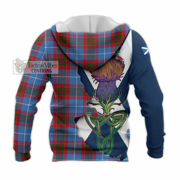 Crichton (Crighton) Tartan Family Crest Knitted Hoodie Scottish Thistle Celtic Inspired - Tartan Vibes Clothing