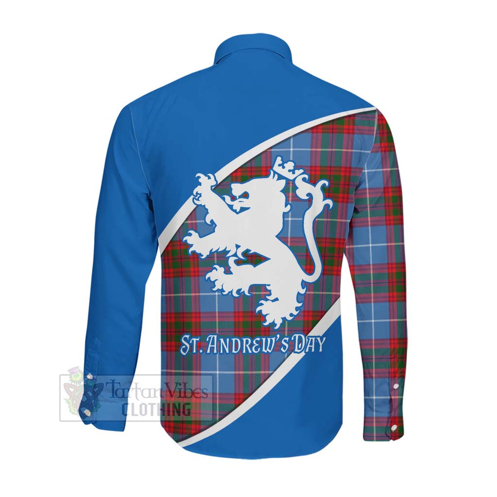 Tartan Vibes Clothing Crichton (Crighton) Family Crest Tartan Long Sleeve Button Shirt Celebrate Saint Andrew's Day in Style