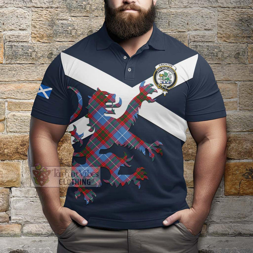 Tartan Vibes Clothing Crichton (Crighton) Tartan Lion Rampant Polo Shirt – Proudly Display Your Heritage with Alba Gu Brath and Clan Name