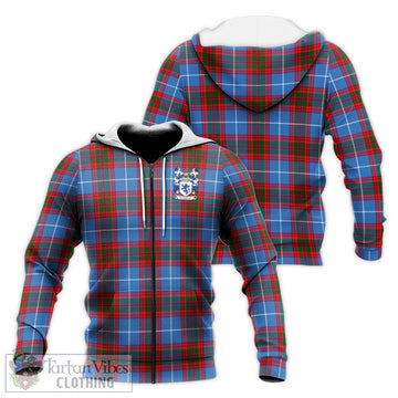 Crichton (Crighton) Tartan Knitted Hoodie with Coat of Arms