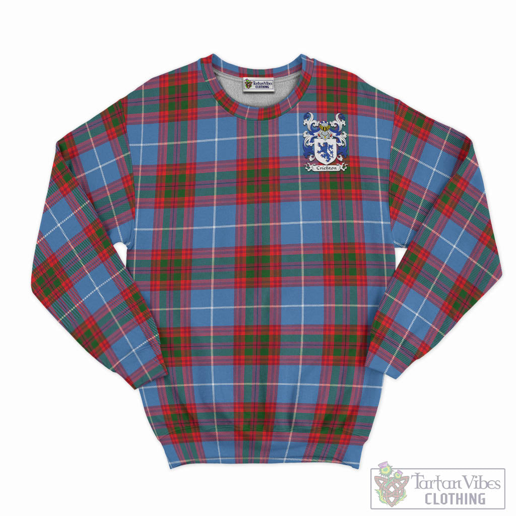 Crichton (Crighton) Tartan Sweatshirt with Coat of Arms - Tartan Vibes Clothing