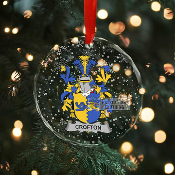 Crofton Irish Clan Christmas Glass Ornament with Coat of Arms